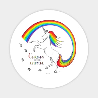 Rainbow Unicorns are for Everyone Design Magnet